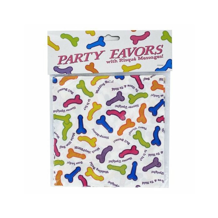 Pack 6 servilletas de papel con penes