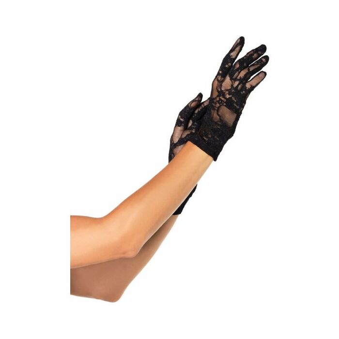 Leg avenue wrist length stretch lace gloves