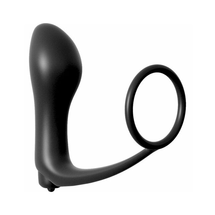 Ass gasm cockring plug black