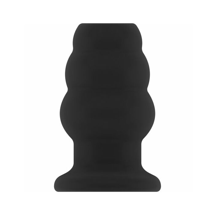 No.49 - small hollow tunnel butt plug - 3 inch - black