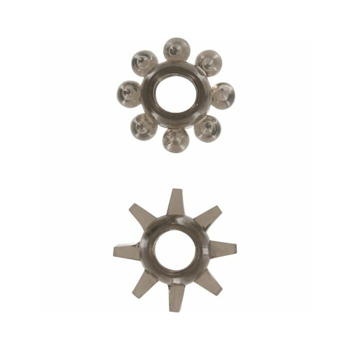 Power stretchy rings black 2pcs
