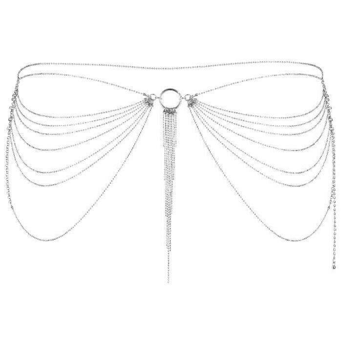 Magnifique â· metallic chain waist jewelry silver