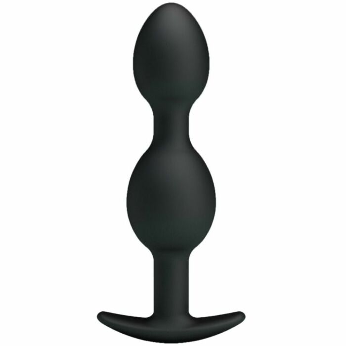 Pretty love bottom - silicone anal balls  12.5 cm - black