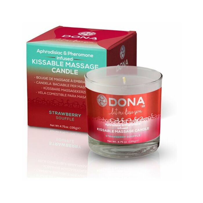 Dona massage candle strawberry 135 g