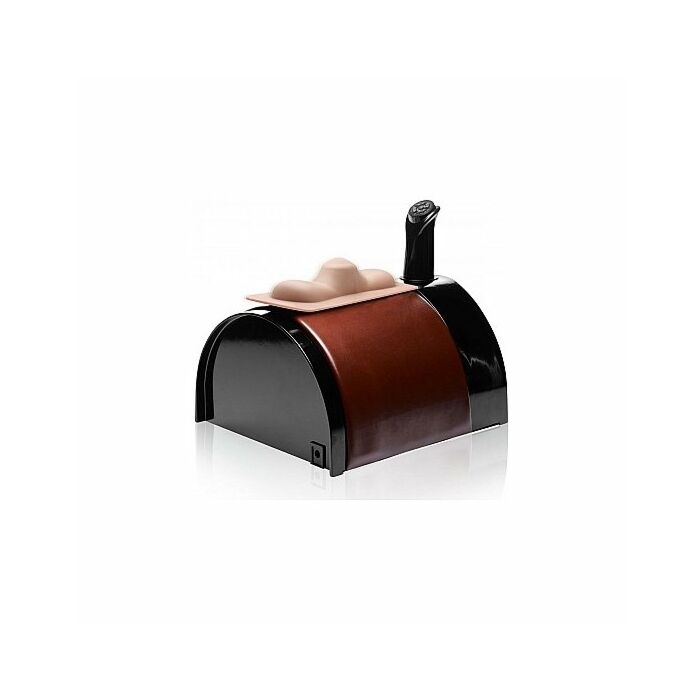 Saddle deluxe riding sex machine with dual attachments - black