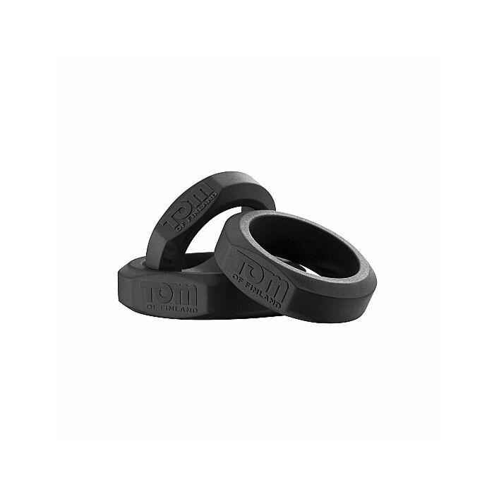 Tom of finland 3  piece silicone cock ring set