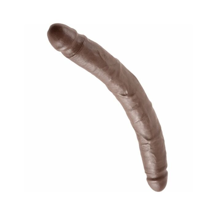 King cock 12 inch slim double brown