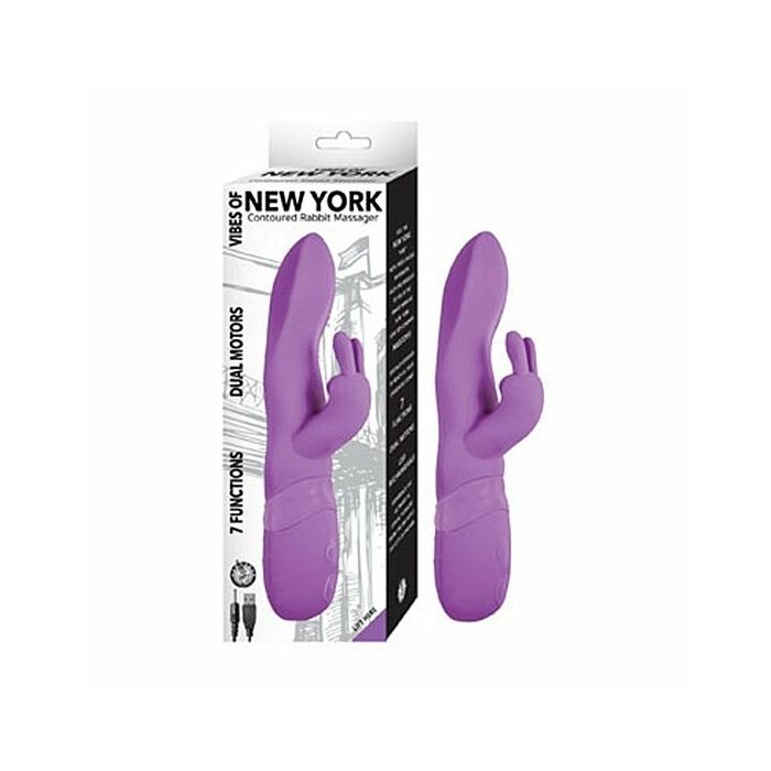 Vibes of new york - contoured rabbit massager - purple