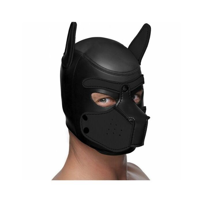 Neoprene spike puppy hood - black