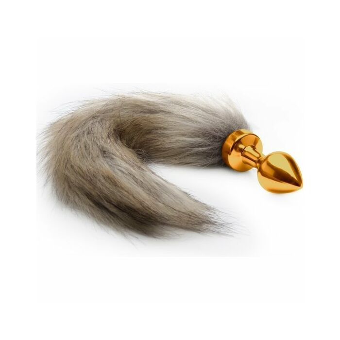 Fox tail butt plug gold