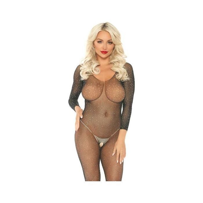 Leg avenue fishnet sleeved bodystocking one size