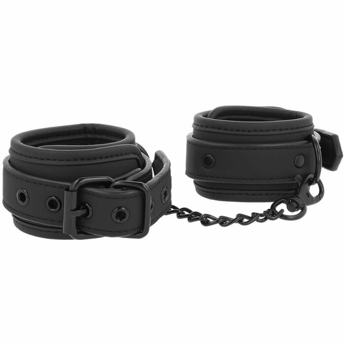Fetish submissive ankle cuffs vegan leather