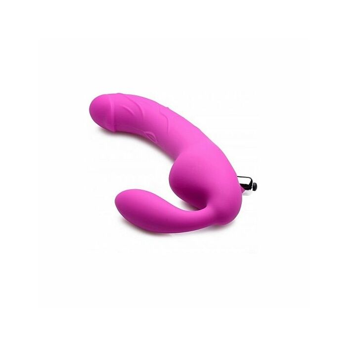 Royal rider vibrating silicone strapless strap on - purple