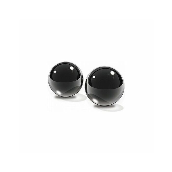 Fetish fantasy limited edition medium black glass ben-wa balls.