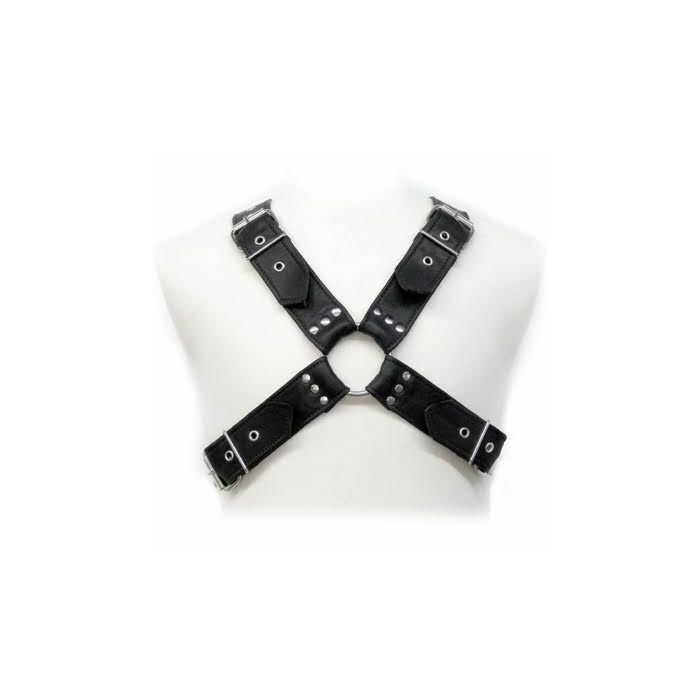 Leather body buckles harness