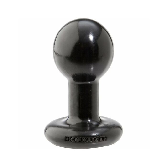 Black round buttplug small