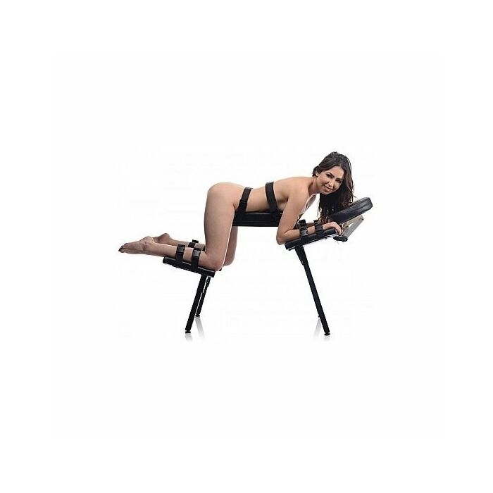 Obedience extreme sex bench with restraint straps