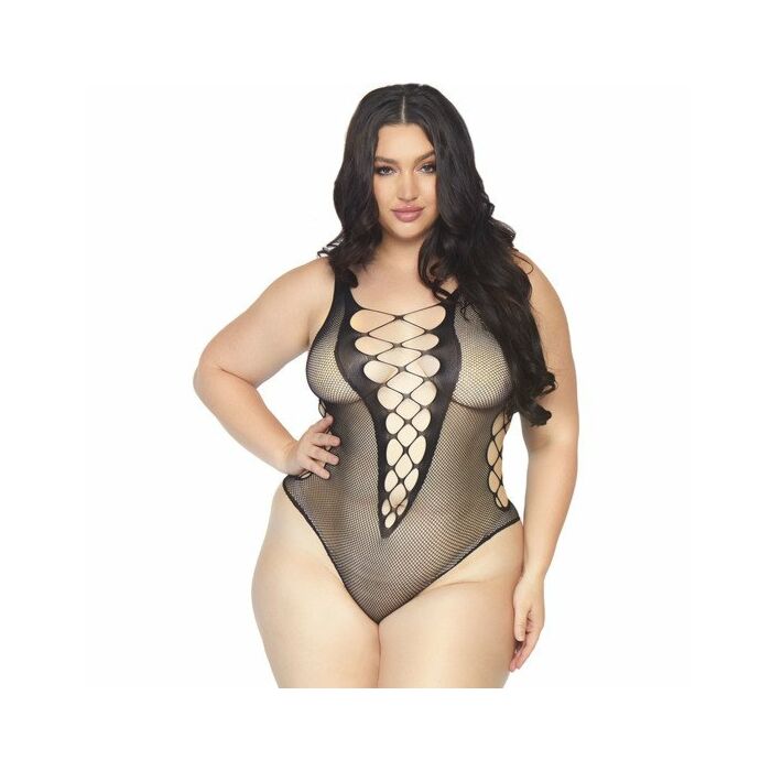 Leg avenue deep-v teddy 1x-2x