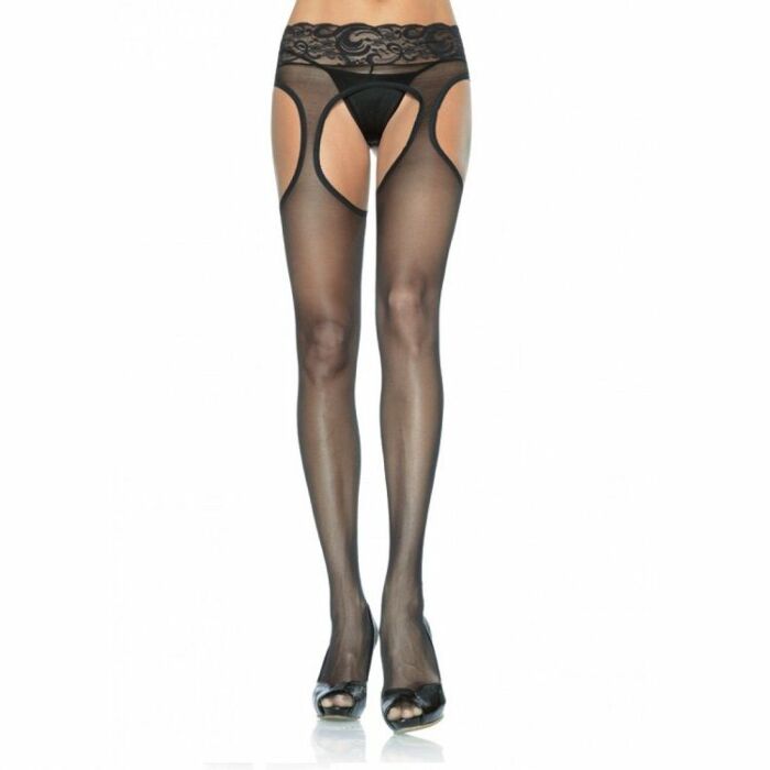 Lycra sheer garter pantyhose plus size