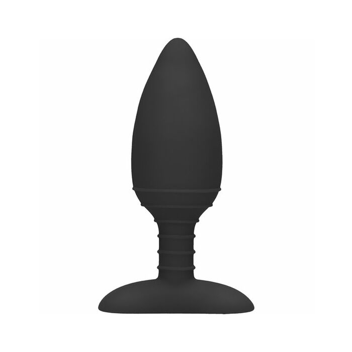 Heating anal butt plug - glow - black