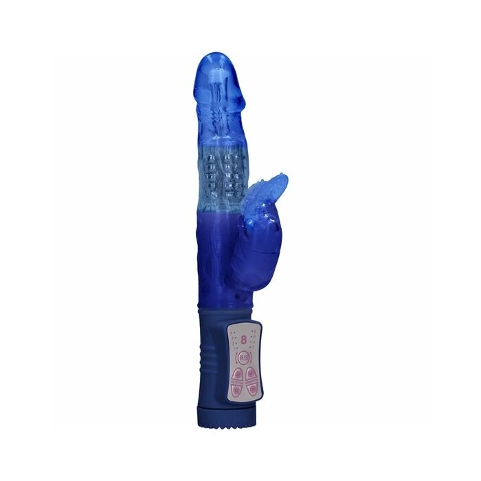 Rotating beaded beetle vibrator - blue