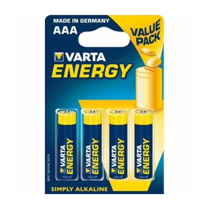 Varta energy  battery aaa lr03 4 units
