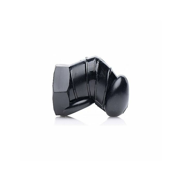 Black restricted chastity cage with nubs