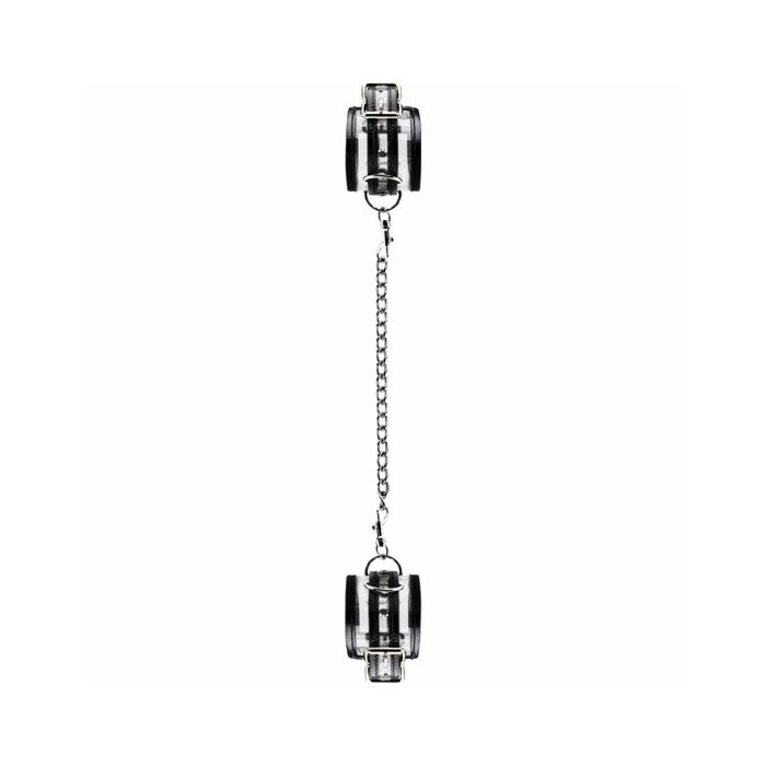 Translucent hand cuffs with black stripes