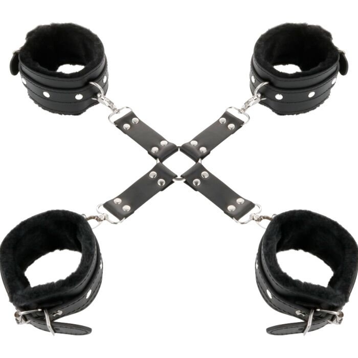 Darkness Black Leather Handcuffs