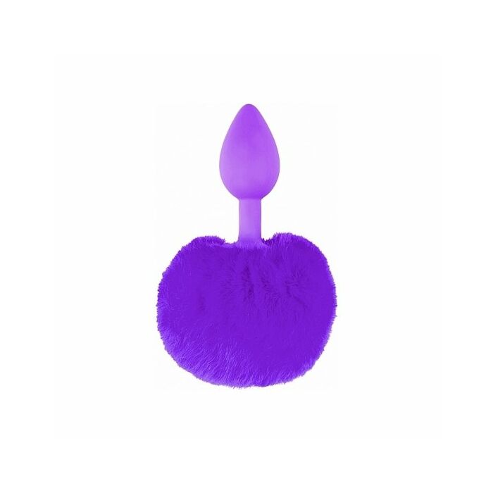 Neon bunny tail purple