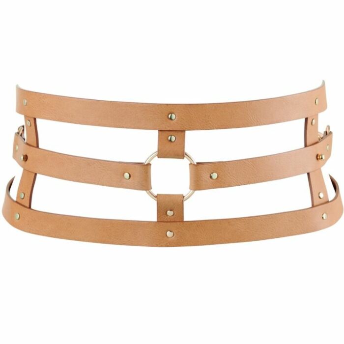 Bijoux indiscrets wide belt and restraints brown
