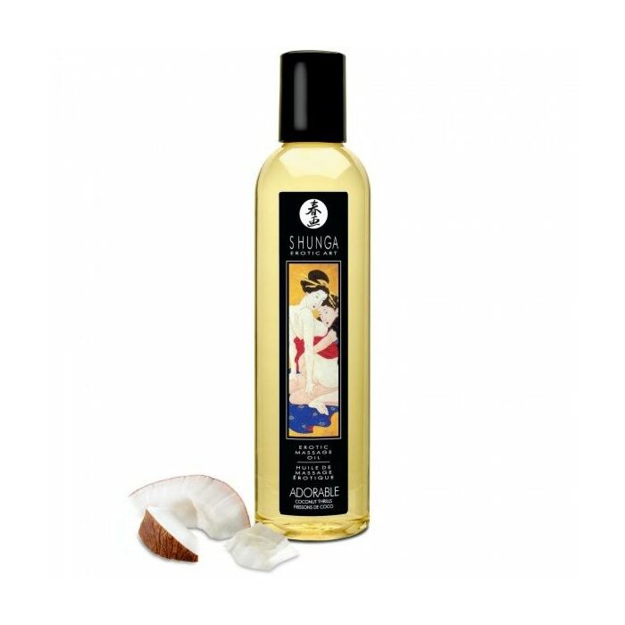 Shunga erotic massage oil adorable coconut bright 250ml