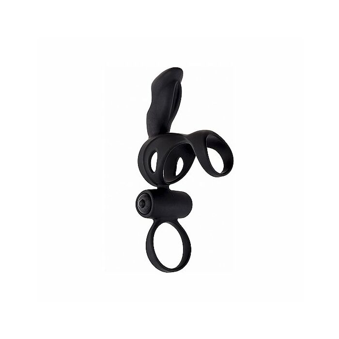 Spartacus r cock ring with bullet - black