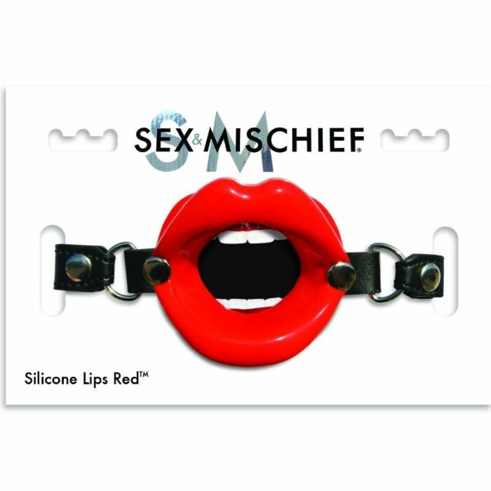 Sex & mischief silicone red lips black