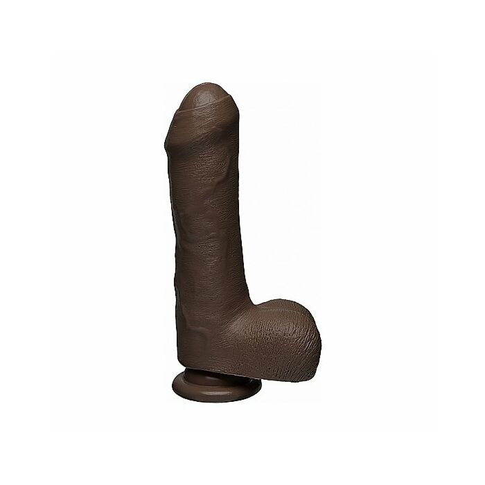 Uncut d - 7 inch with balls - firmskyn - chocolate