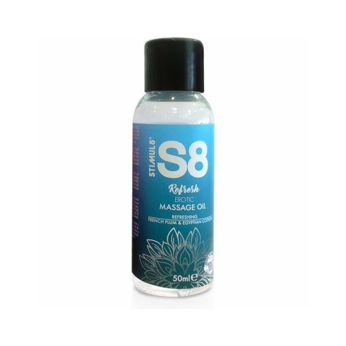 S8 massage oil french plum & egyptian cotton 50ml