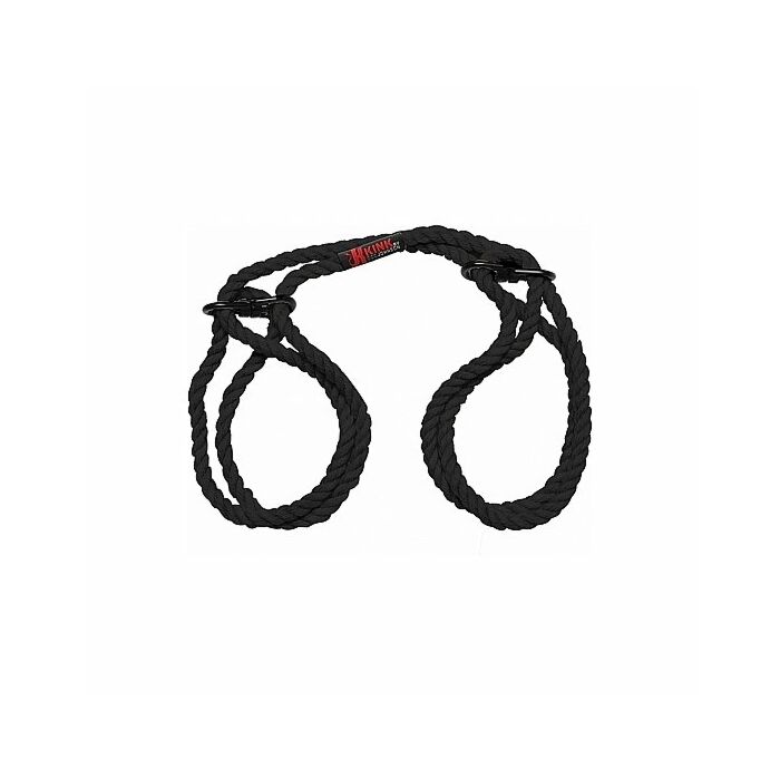 Hogtied - bind & tie - 6mm hemp wrist or ankle cuffs - black