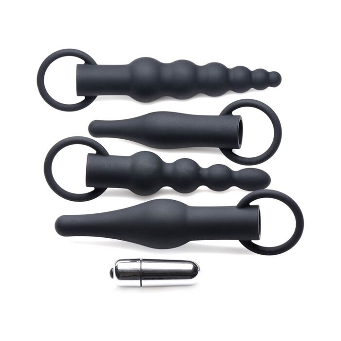 3x premium ringed rimmers anal training kit - black