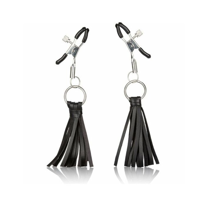 Playful tassels nipple clamps - black