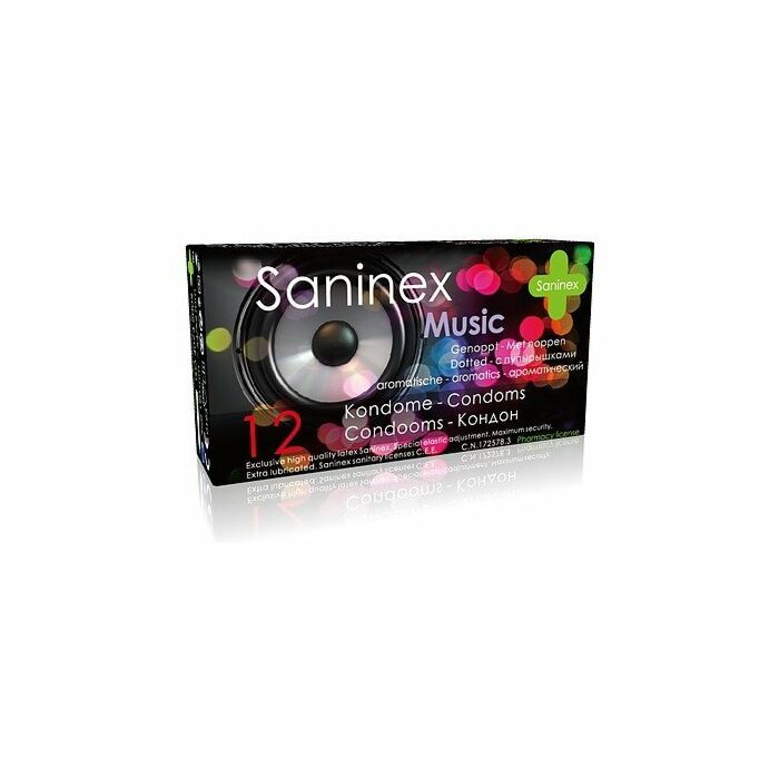 Saninex condoms music dotted 12 units