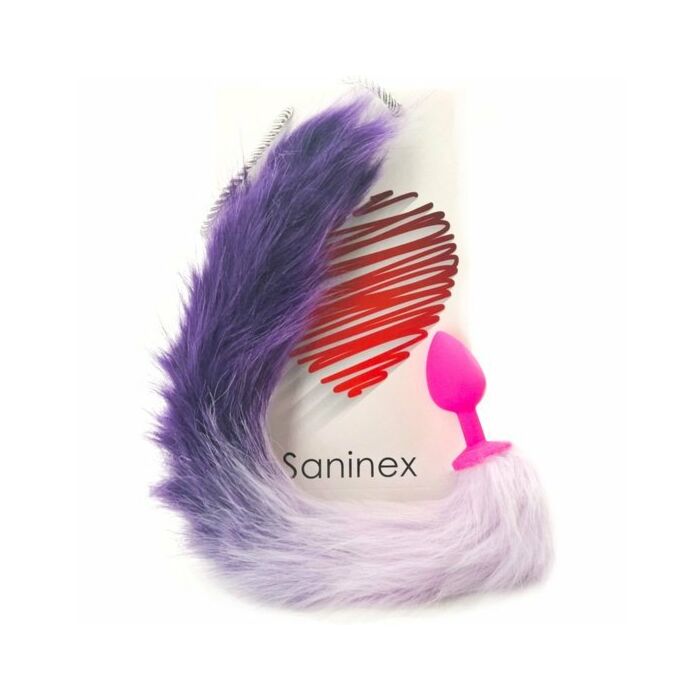 Saninex sensation tail butt plug purple