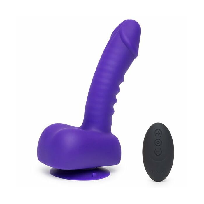 Uprize - remote control rising 15 cm vibrating realistic dildo purple
