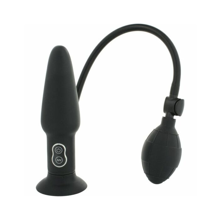 Inflatable butt plug black