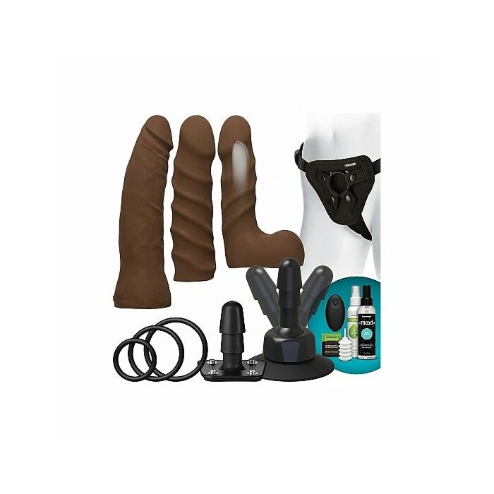 Vibrating dual density starter set - chocolate