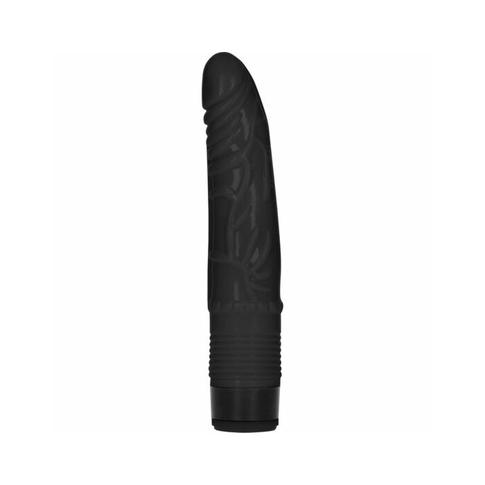 8 inch slight realistic dildo vibe - black