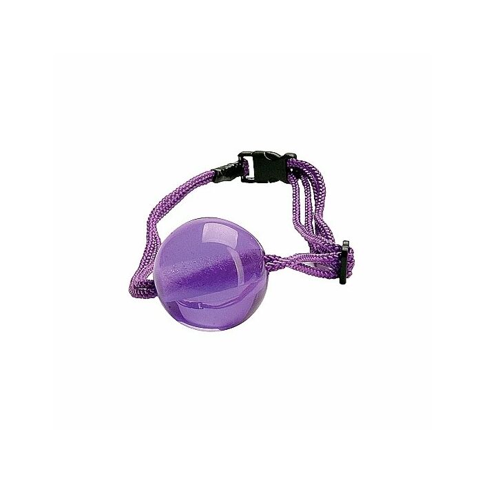 Japanese silk love rope ball gag - purple