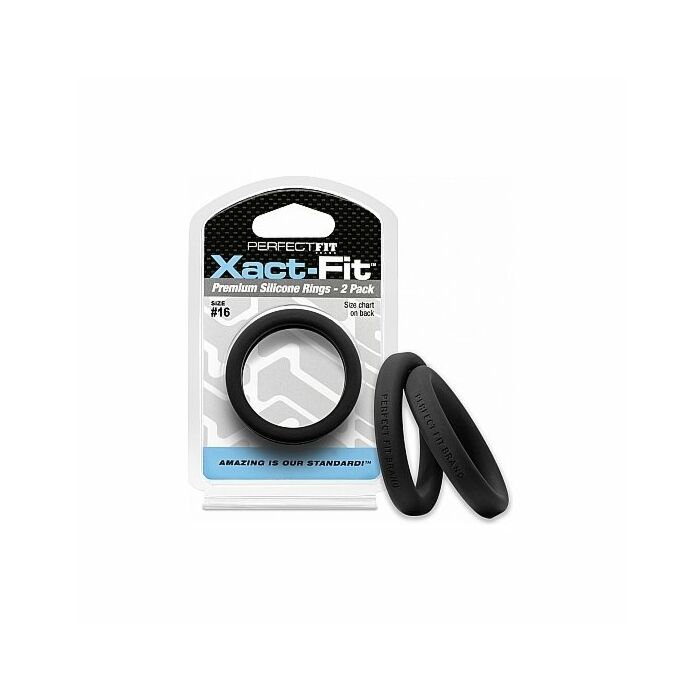 16 xact-fit cockring 2-pack - black