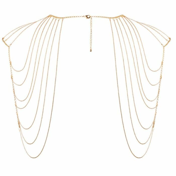 Magnifique shoulders  metallic chain shoulders & bac