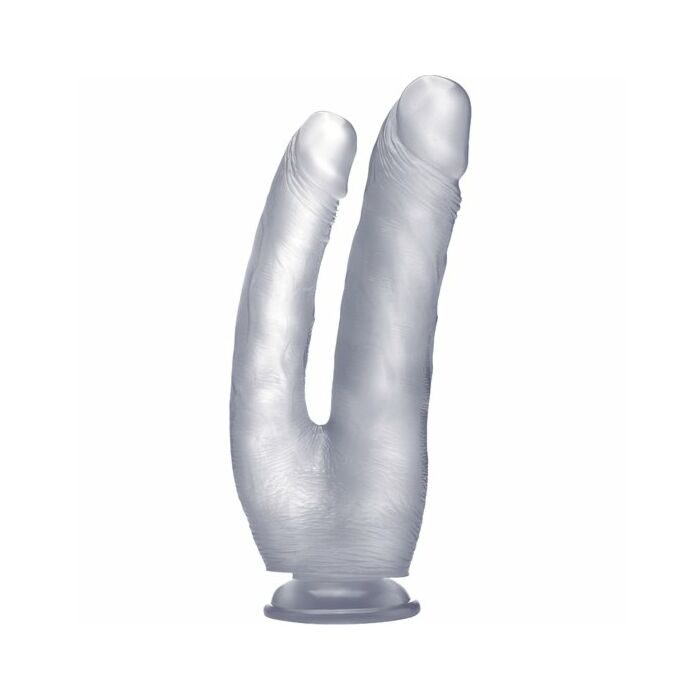 Realistic double cock - 10 inch - translucent