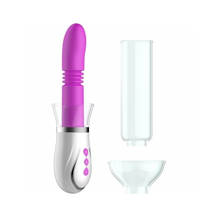 Thruster - 4 in 1 rechargeable couples pump kit - purple